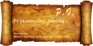 Prikosovits Imelda névjegykártya
